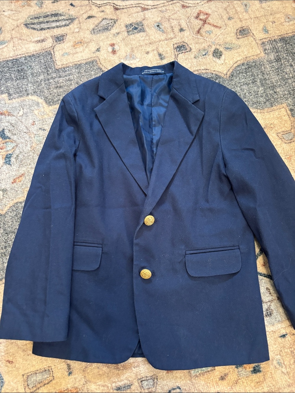 Adorable kids Izod Navy Blazer with Gold Buttons, size 7